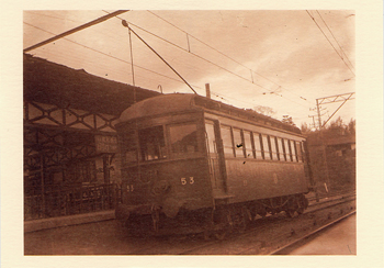 51形53号電車(信貴生駒電鉄 信貴山下駅 昭和14年)